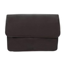 Piel Leather 3섹션 플랩 포트폴리오 초콜릿. One Size 포트폴리오, Chocolate