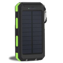 태양 광 발전 은행 실제 20000 mAh 듀얼 USB 외부 방수 폴리머 배터리 충전기 야외 조명 램프 Powerbank Ferisi, 주황색