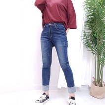 빅걸스토리 여성용 롤업 청바지