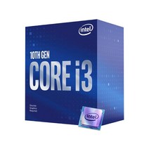 BX8070110100F Intel Core i3-10100F - i3 10세대 Comet Lake 쿼드코어 3.6GHz LGA 1200 65W 없음 통합 그래픽 데스크톱 프로세서