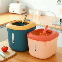 LMLL&PP 방습 방충 3중 밀폐 쌀통 대용량 보관통15kg, 블루