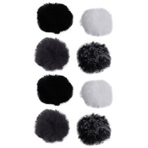 아이돌 마이크 8pcs 유니버설 lavalier 모피 윈드 스크린 모피 윈드 실드 윈드 머프 sony rode boya lapel lavalier mic 5mm, 없음