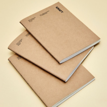 크라프트 질감 노트 무지 블랭크 스티치 실제본 공책 먹박 고급 프리 자유노트 드로잉 연습장