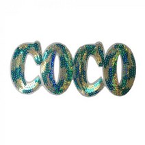 영화사 COCO 영문 스팽글 와펜 티셔츠 의류리폼 DIY