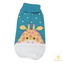 강아지 고양이 겨울옷 풀오버 스웨터 패션 닥스훈트 말티푸 소형견, 6, KOREA, 블루 기린