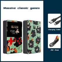 휴대용 레트로 미니 게임기 복고풍 비디오 아케이드 오락기 추억의 오락실 게임 핸드 헬드 콘솔 2.8 인치 가족 ( 패드 포함) 선물 플레이 스테이션, 녹색 싱글 플레이어