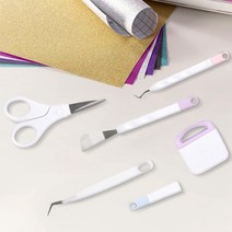 공예 비닐 잡초 도구 세트 말린 꽃 기본 수제 DIY 키트 실루엣 카메오 레터링 Scrapbooking 절단, 01 WHITE