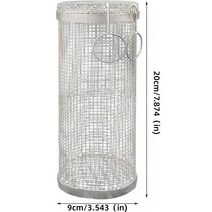 바베큐그릴 롤링 BBQ 캠핑용품 삼겹살 화로대 고기불판 랙 요리 야외 스테인레스 바구니 가족 캠핑 피크닉 원통형 20cm 30cm