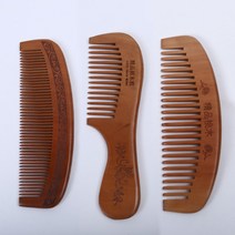 복숭아나무 빗 4종 백단, 굵은반달(c)