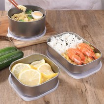 일본 스테인레스 반찬통 스텐찬합통 밀폐용기 도시락통 반찬보관 원형찬합, 직사각440ml