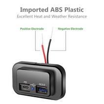 Dual USB Port Car Charger Socket Power Outlet with Panel Mount 12V 24V Quick for bus ATV RV Boat CF, 3.1A Set