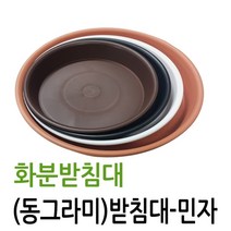 제이팟다육 원형 민자형 플라스틱 화분받침대, 검정