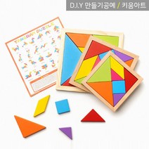 키움아트 칠교놀이 원목 칠교판 중 15cm