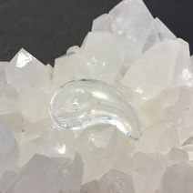 천연석 백수정 원석 곡옥 크리스탈 쿼츠 H2.5cm L1.5cm