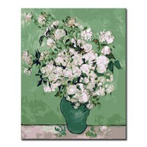 DIY캔버스페인팅 명화그리기 유화- 정물 40x50, S49_고흐의 장미가 든 화병