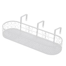 모칸도 베란다 화분걸이대 라운드형(80x20cm고층용) 고리3개형, 02.화분걸이대(라운드형)80x20_화이트