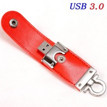 JASTER-가죽 USB 3.0 플래시 드라이브 커스텀 128GB 로고 64GB 선물 열쇠 고리 펜 고속 메모리 스틱 U 디스크, [06] 128GB, [03] 빨간