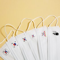 덴탈 태극기 인쇄 마스크 10매 디자인 프린팅 기업 단체 홍보 마스크, 국기게양(10매)