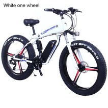 활력 튼튼한 지구력 속도 변화 전기 자전거 알루미늄 합금 두껍고 넓은 타이어 눈 남녀 공용 고속도로, 01 White one wheel, 01 21