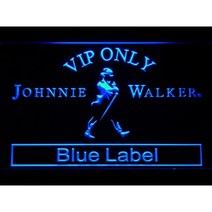 VIP전용 조니워커블루라벨 LED 네온 라이트 사인, 파란_20x30cm Vertical