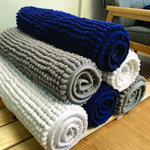 밀크 극세사 버블 주방 욕실 현관 싱크대 발매트 러그, 네이비