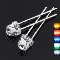 다이오드 100pcs 5mm 밀짚 모자 led 다이오드 diy 모듬 키트 슈퍼 밝은, 5가지 색상 x 20개