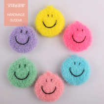 주방수세미 스마일 손뜨개 수세미 / 대량구매 가능, 4. MINT(민트), 선물상자포장 (+600원)