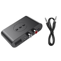 Huante 블루투스 5.0 오디오 수신기 U 디스크 3.5mm AUX 잭 스테레오 음악 무선 어댑터 (자동차 키트 스피커 앰프 용 마이크 포함)