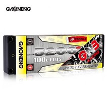 가오능 5200mAh 5500mAh 7.4V 100C 2셀 수퍼슬림 RC 배터리, 5500 2S 5mm XT60