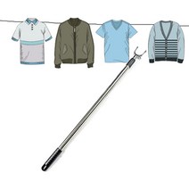 옷걸이봉 집게봉 옷걸이막대가제트손 옷걸이스틱, 1, 플라스틱 옷걸이봉