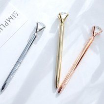 보야 다이아 보석펜 큐빅 다이아몬드 크리스탈펜, 실버, 1개