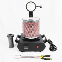 금속 녹이기 소형 용광로 제련 용해로 장비 고출력, 그물이있는 1KG 블랙 골드 용해로