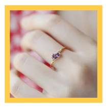 자수정반지 돈들어오는반지 반지선물 보석반지 925반지 원래 디자인 상감 다이아몬드 숙녀