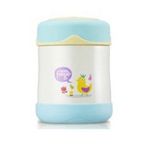 써모스 푸고 푸드자 이유식보관용기 290ml, 블루, 1개