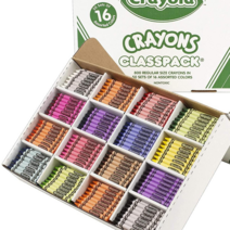 미국직송 Crayola 16가지색 800개 초등학교 학원 어린이집 교회 공부방 미술학원 수업용 레스토랑 새학기 대용량 크레용