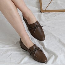 카멜브라운 지쎄수제화 타이니 리본 로퍼