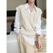 단톤조끼 오버핏 무스탕 여자 경량 홈쇼핑 패딩 조끼 니트 키작녀 데이트룩 따땃 빅사이즈 아우터