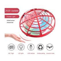 액션캠 미니 드론 RC UFO LED 조명 제스처 감지 쿼드콥터 충돌 방지 유도 플라잉 볼 Dron 완구, No remote control 2