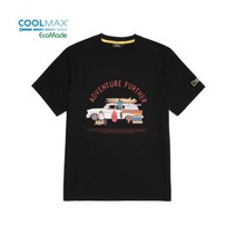정품 내셔널지오그래픽 N225UTS901 필드 캠핑 아트웍 반팔 티셔츠2 CARBON BLACK