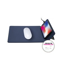 햅시 에어팟 프로 가능 무선 고속충전 마우스 키보드 패드 YMQ9Gold, 네이비, 1개