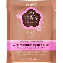 일본직발송 6. HASK (허스크) [정규 수입품] 시어 버터 히비스커스 안티 프리즈 딥 컨디셔너 (트리트먼트, 50G, One Color