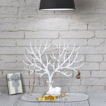 사슴뿔 악세 사리 트레이 화이트 인테리어 서리 걸이 거치대 보석 진열대 트레이 반지 걸이 서리 악세, 단품