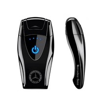 엘디에스 벤츠 BMW 아우디 특이한 USB 충전 남사친생일선물 전기 플라즈마 터치 터보 라이터, 벤츠세트, 블루아이스