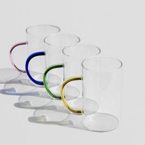 컬러 손잡이 커피 에이드 내열 유리컵 350ml, 폴리아 11-3 컬러_핸들(그린 350ml), 본상품선택