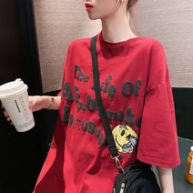 탑스 미디 캐주얼 패션 큰사이즈 반팔 한국 그래픽 여성 셔츠 여름 옷 여성티셔츠