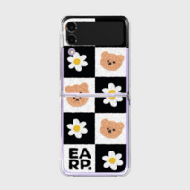 어프어프 어프어프 CHECKER BOARD FLOWER MERRY(Z플립-클리어하드) E2212_0176