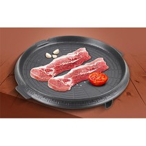 식당 업소용 원형 고기 불판 기름배출 삼겹살 구이판 매장용 삼겹살불판, 안타요원형구이판
