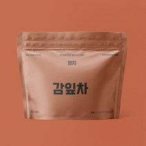 뻥차 국내산 볶은 감잎 차 생분해성 삼각티백 긴끈 카페인없는 물대신차, 20개입, 1.2g