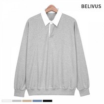 빌리버스 남성 맨투맨 BFW028 오버핏 카라 티셔츠