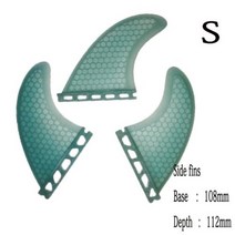 여러 크기 Fut3Fin 통관 판매 S M 대형 서핑 보드 핀 트라이 핀 세트 서핑 보드 액세서리 Carbonfiber 지느러미, BLUES